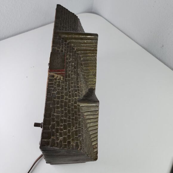 Vintage Haddon Home Sweet Home Lighted Clock Grandma Rocker Fireplace Model 30 U - Picture 12 of 16